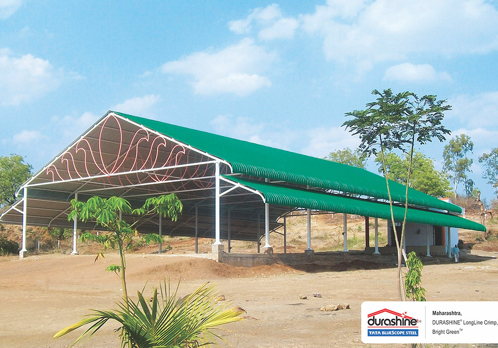 Long Line Crimp Roofing Sheets | Tata BlueScope Steel